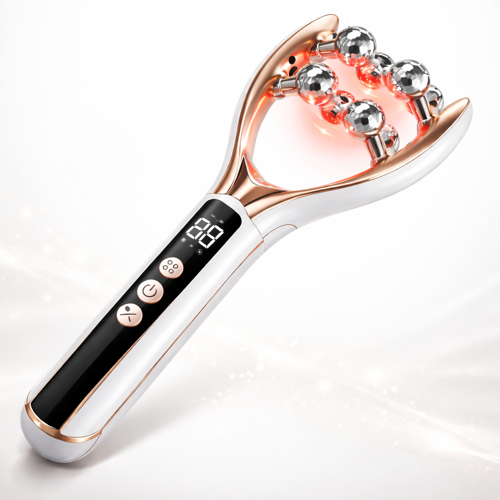 Rouleau de Massage Visage V-Roller "EMS & LED"