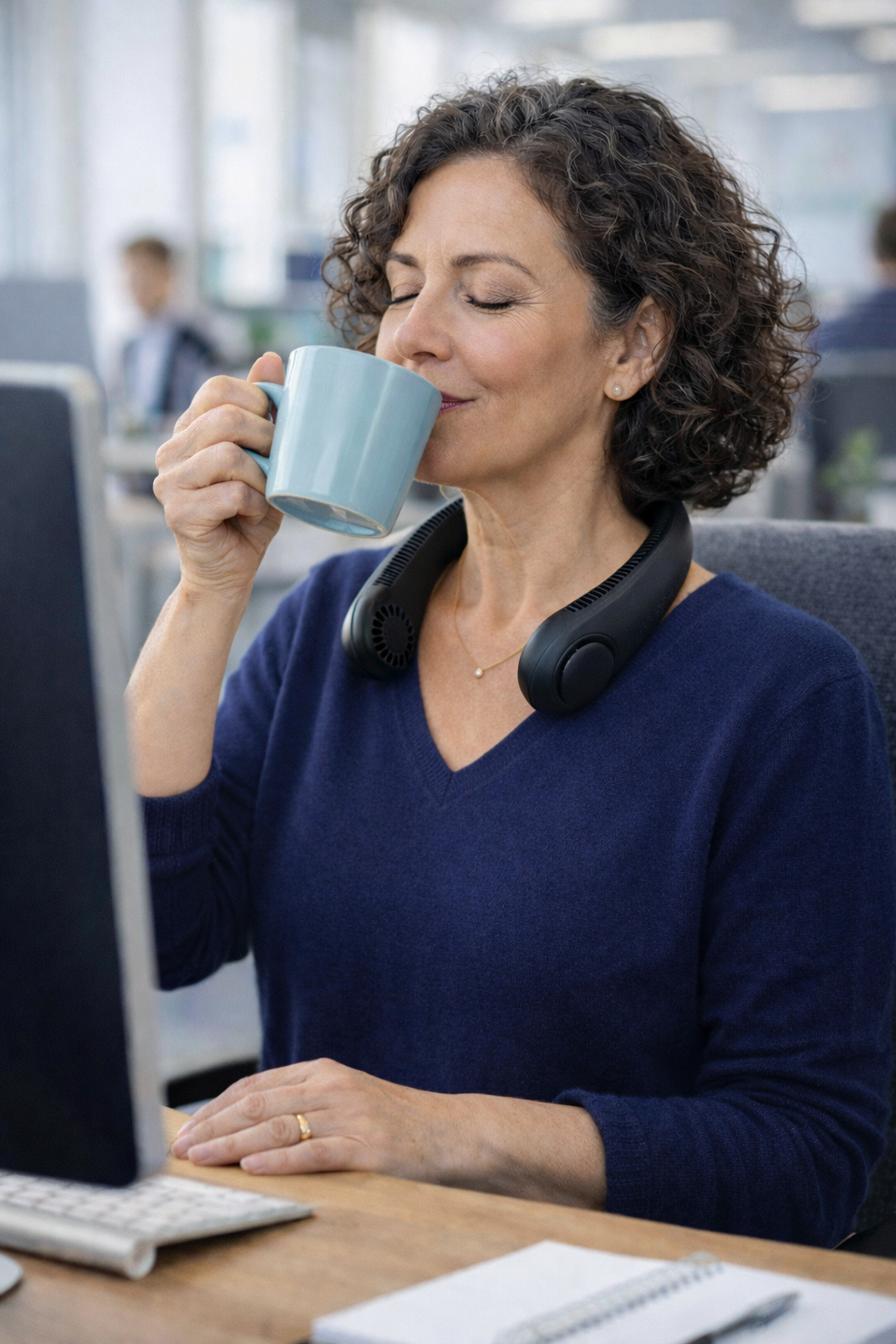 Casque Ventilateur Design – Soulagement immédiat, élégance absolue