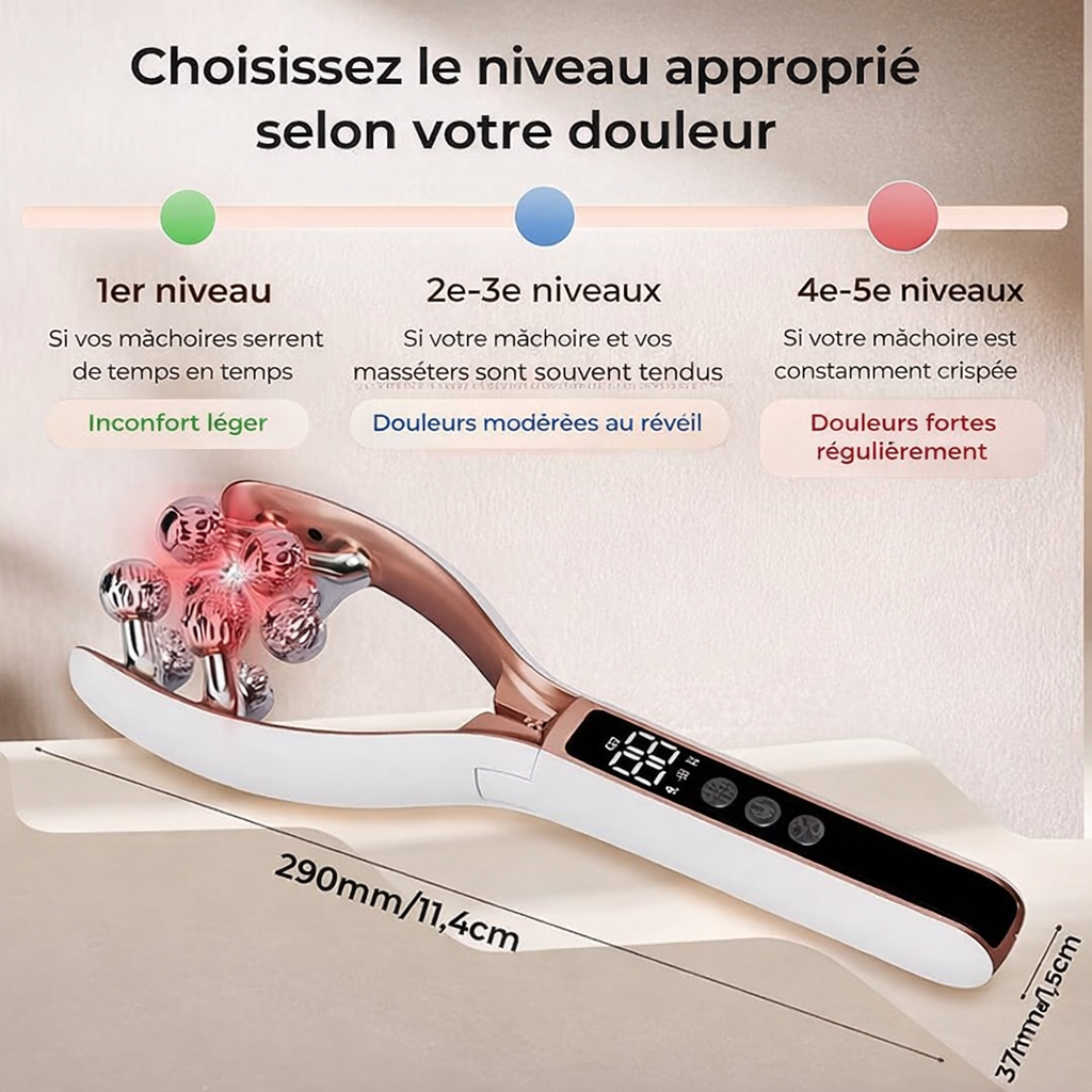 Rouleau de Massage Visage V-Roller "EMS & LED"