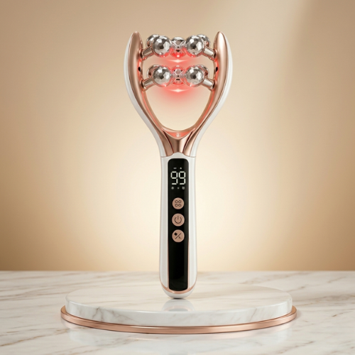 Rouleau de Massage Visage V-Roller "EMS & LED"